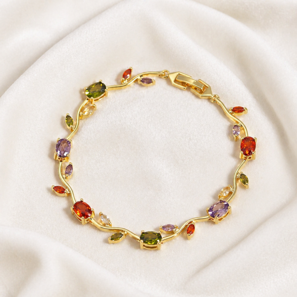 Tulip Bracelet for Women | Stylish Anti Tarnish Jewelry | Gift for Her - Multicolor